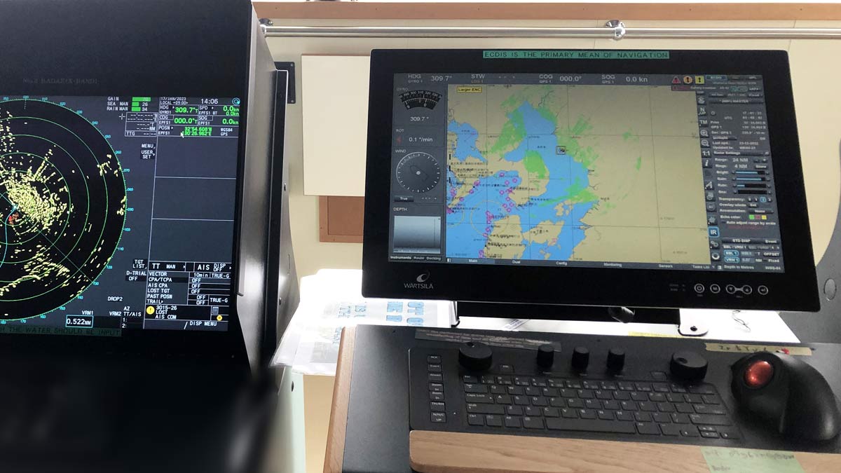 Newly installed ECDIS system
