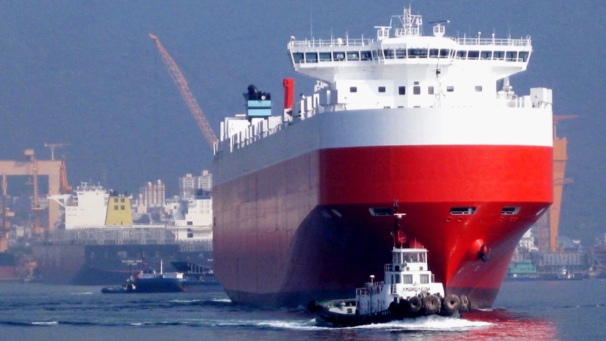 ship serviced by Marine Enterprise in the port of Kobe