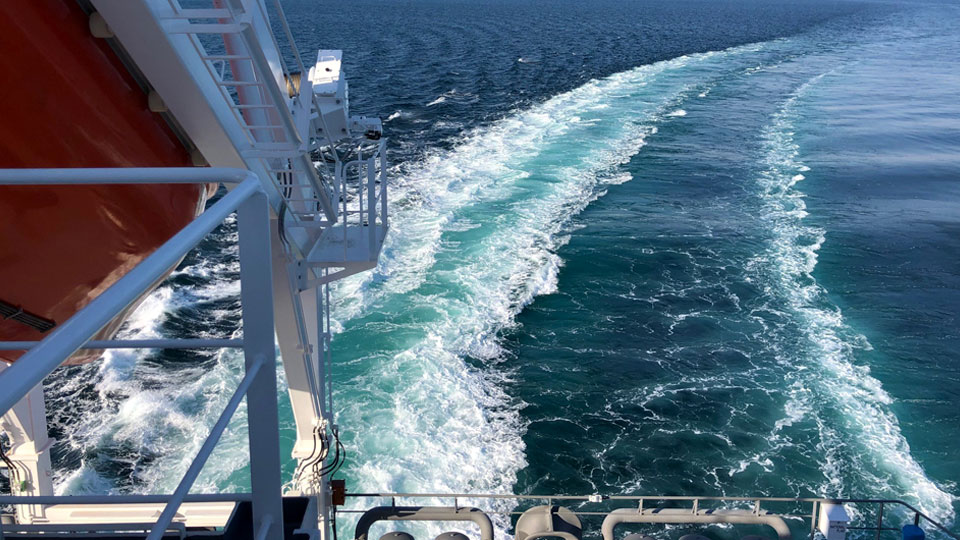 Exhaust gas system sea trial